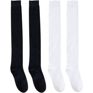 Allecto plus - Set van 2 paar Uniseks Kniekousen van Katoen voor Dames | Winter Lange Sokken | Ademend