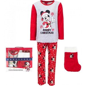 Mickey Mouse Pyjama + kerstsok kerst geschenkset mt 6jaar