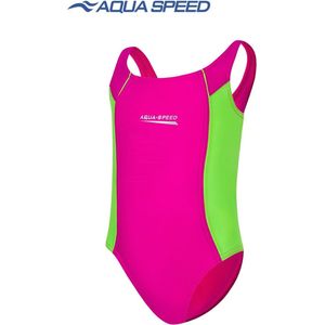 Aqua Speed Luna Badpak - Zwemkleding Meisjes - Roze/Lime 110