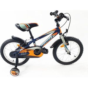 Sprint Casper - Mountainbike - Jongensfiets 16 inch - Blauw/Oranje - Kinderfiets - Framemaat:24 cm - BK21SI0530_2 Rij1-2