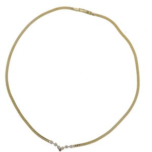 Behave Ketting - dames - minimalistisch - goud kleur - steentjes - 44 cm