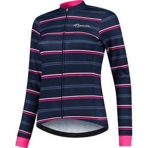 Rogelli Stripe Fietsjack Winter - Dames - Blauw, Roze - Maat 2XL