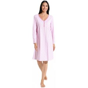 Bedrukt katoenen nachthemd met 3/4 mouwen