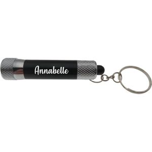 Zaklamp | Sleutelhanger | Met Naam | Zwart | Annabelle