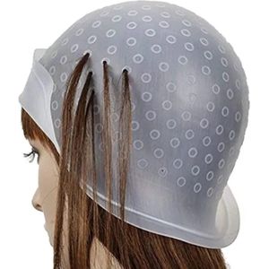 Nifkos - Herbruikbare Highlighting Cap - Blondeermuts voor Haar Kleuring en Markering - Metalen Naald