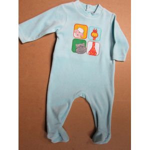wiplala pyjama velour bleek blauw giraf , 9 maand 74