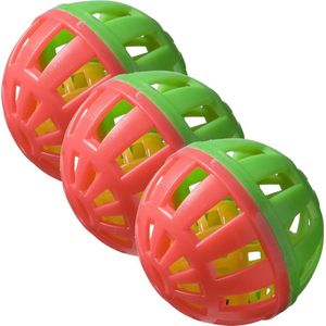 Adori Knaagdierspeeltje Speelbal Plastic Multi-Color - Speelgoed - 3 x Ø6 cm