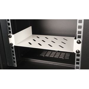 Legplank - Grijs - Metaal - Geschikt voor 10 Inch Rack - 1U