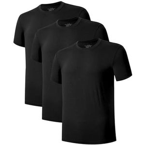 Heren onderhemden ronde hals bamboe rayon korte mouwen Slim-fit T-shirts 3-Pack