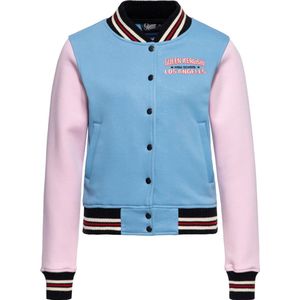 Queen Kerosin Damen College Sweat Jacke ''Q High School'' QKU44001 Sky Blue-L