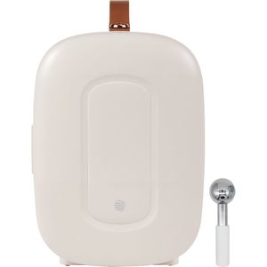 Knikker® 4L Skincare Fridge - Mini Koelkast voor Make-up en Drinken - Koud- en warmstand - Wit - Inclusief Ice Globe