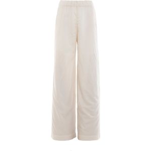Knit Factory Nova Dames Pantalon - Dames broek - Pantalon met steekzakken - Lange broek - Superzacht door 100% modal viscose - Elastisch - Wijde broek - Beige - 36/38