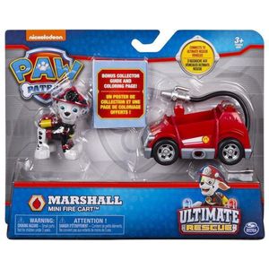 Paw Patrol ultimate rescue voertuig - Marshall mini brandweer kart 12 cm