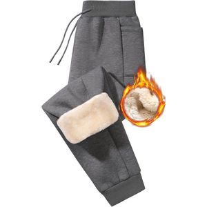 Winter Fleece Joggingbroek Heren met Zakken - Warme Dikke Pluche Sportbroek
