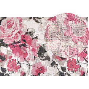 EJAZ - Vloerkleed - Roze - 200 x 300 cm - Katoen