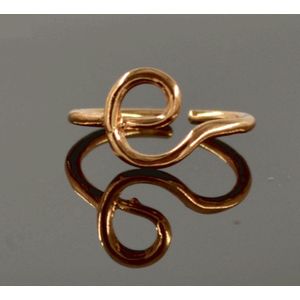 Gading® Dames Ring met letter ""E""- vrouwen Rosegouden letter Ringen- Vriendschapsring - Relatie Ringen