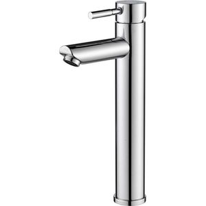 SaniBright Wastafelkraan Zurich Chroom - Hoog Model - Wastafelkraan Chrome - Badkamerkraan Chroom