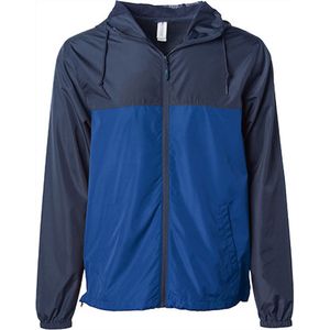 Unisex Lightweight Windbreaker Outdoorjas Navy/Royal - 3XL