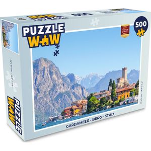 Puzzel Gardameer - Berg - Stad - Legpuzzel - Puzzel 500 stukjes