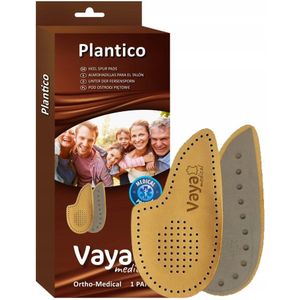 Vaya Plantico Orthopedische Inlegzolen - 1/2 Lengte, 1 Paar voor Fasciitis Plantaris en Hielspoor - Volnerf Leer - Mannen en Vrouwen (35-36)