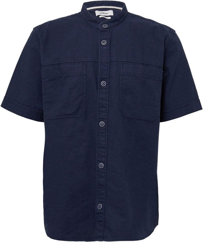 s.Oliver - Hemd - Korte Mouwen - Casual - Effen - Relaxte Pasvorm