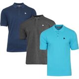 Donnay - Polo Noah - Sportpolo - Navy/Charcoal/Turquoise