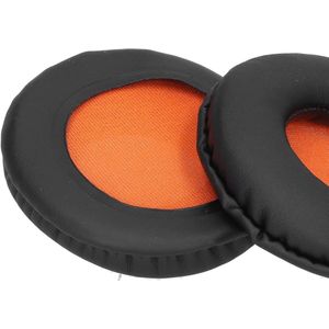 Hoogwaardige koptelefoon oorkussens voor comfortabele pasvorm tijdens reizen (Zwart oranje)