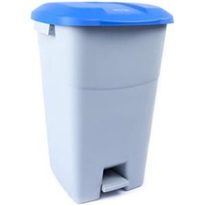 Afvalbak 60 Liter - Pedaalemmer 60 Liter - Afvalemmer 60 Liter - Grijs|Blauw