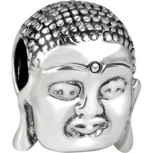 Quiges - 925 - Zilveren - Bedels -Sterling zilver - Beads - Boeddha Kraal Charm - Geschikt – voor - alle bekende merken - Armband Z382