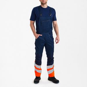 Engel Safety Amerikaanse overall met 2-weg stretch 3546-314 - Blue Ink / Hi-vis Orange - 30