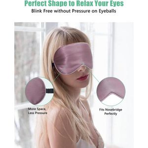 Famanu Zijden slaapmasker, 2-pack 100% echt natuurlijk, puur zijden oogmasker met verstelbare riem, oogslaapmasker, voor zomerreizen Vermindert gezwollen ogen (03 Zwart & Robijn Paars)