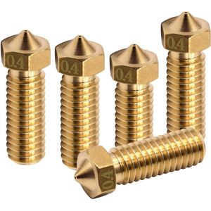 5pcs 0.4mm 3D Printer Nozzles - Threaded Brass Nozzles - Sidewinder X1 - Sidewinder Genius - Anycubic Vyper 3D - 3D print accessoires