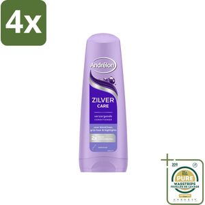 Andrélon – Conditioner – Zilver Care – 200 ml - Voordeelverpakking - 4 stuks - Gehighlight haar - Keratine conditioner
