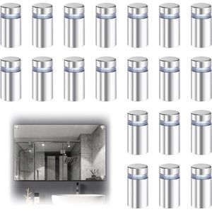 QPFO® Schroefnagels afstandhouders rvs 20 stuks – display nagels – voor reclameborden acryl en glas