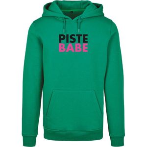 Wintersport hoodie groen XXL Piste Babe - soBAD. | Foute apres ski outfit | kleding | verkleedkleren | wintersporttruien | wintersport dames en heren