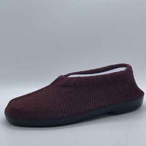 Gebreide Portugese Schoen - Bordeaux Vino - Maat 35 - Instappers - Pantoffel