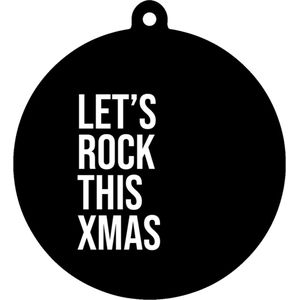 Label2X - Kersthanger Let's Rock This X-mas - Zwart - Kerstmis - Kersthanger - Kerst versiering - Kerst decoratie
