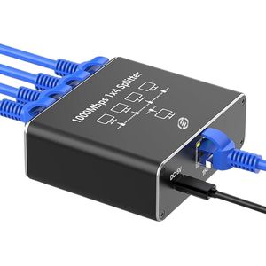 Equivera Ethernet Splitter - 4 Apparaten - Gigabit