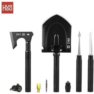 Gran Vida® - Multifunctionele Survival Schep - 18-in-1 - Inclusief Bijl, Zaag, Mes, Kompas en Meer