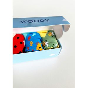 Woody sokken 6- pack - lieveheersbeestje/hermietkreeft/luiaard - 251-10-SOL-I/999 - maat 27-30