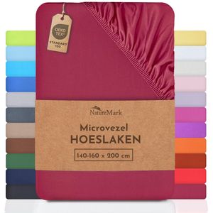 NatureMark - Microvezel Laken - Bordeauxrood - 140x200-160x200 cm