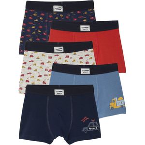 Vertbaudet - Set van 5 Boxershorts - Jongens - Auto's - 95% Katoen
