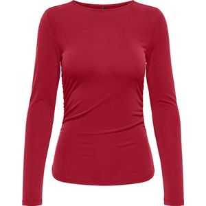 Onlfree - Top - Extra Lang - O-hals - Korte Mouwen - Kreuk Detail - Regular Fit