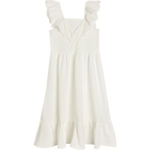 Midi-lengte Gelaagd Volantkleid