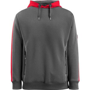 Mascot Hardwear Capuchontrui 50124-932 - donkerantraciet/hi-vis rood - L