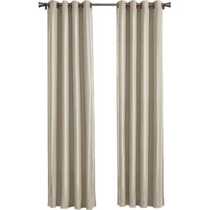 Larson - Luxe effen blackout gordijn - met ringen - 3m x 2.5m - Lichtzandgrijs
