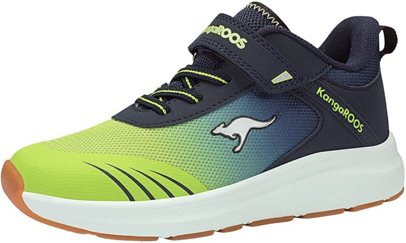 KangaROOS - KB-Rida EV - Sneakers - Donkerblauw/Groen - Synthetisch/Mesh