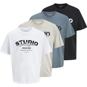 JACK & JONES - Shirt JJYUKI - Beige - 4 Pack - Kwartmouw