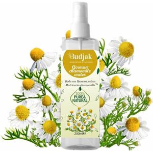 Biologische Duitse kamille hydrolaat - Matricaria chamomilla - zeer droge en gevoelige huid en hoofdhuid 200 ml.