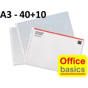 A3 Showtassen - insteekhoezen - Office Basics - horizontaal - promopack 40+10
